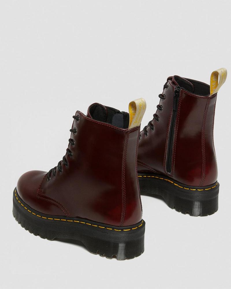 Dr Martens Vegan Jadon II Platform Laarzen Heren Roze Rood | NL 246QMA